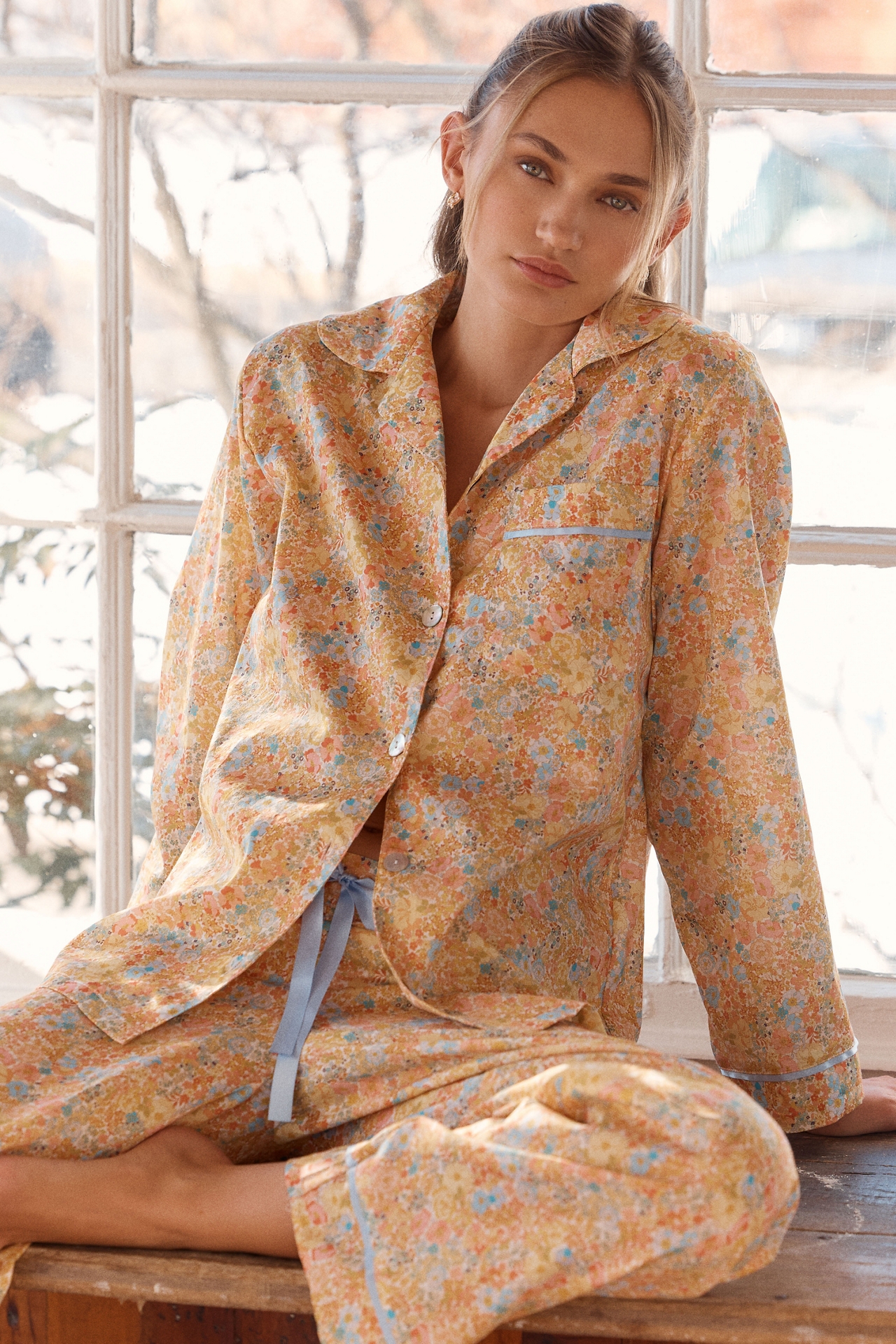 Papinelle Cotton Sateen Carly Floral Pajama Set