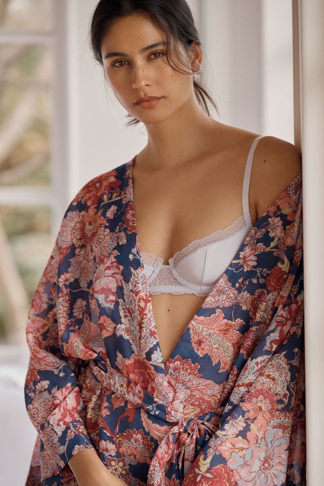 Papinelle Ella Midi Cotton-Silk Robe #1