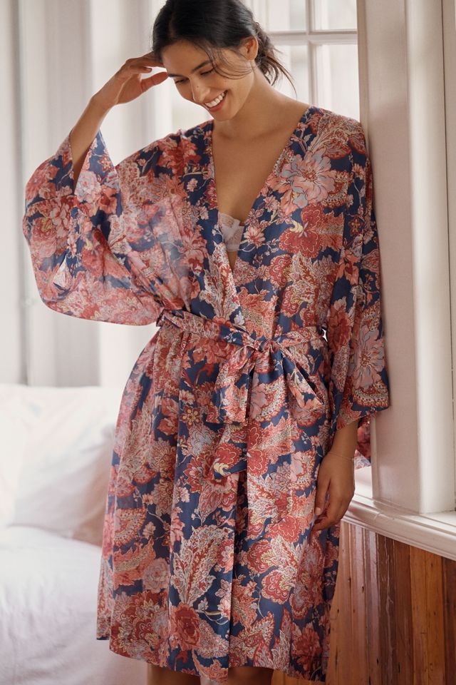 Papinelle Ella Midi Cotton-Silk Robe #3