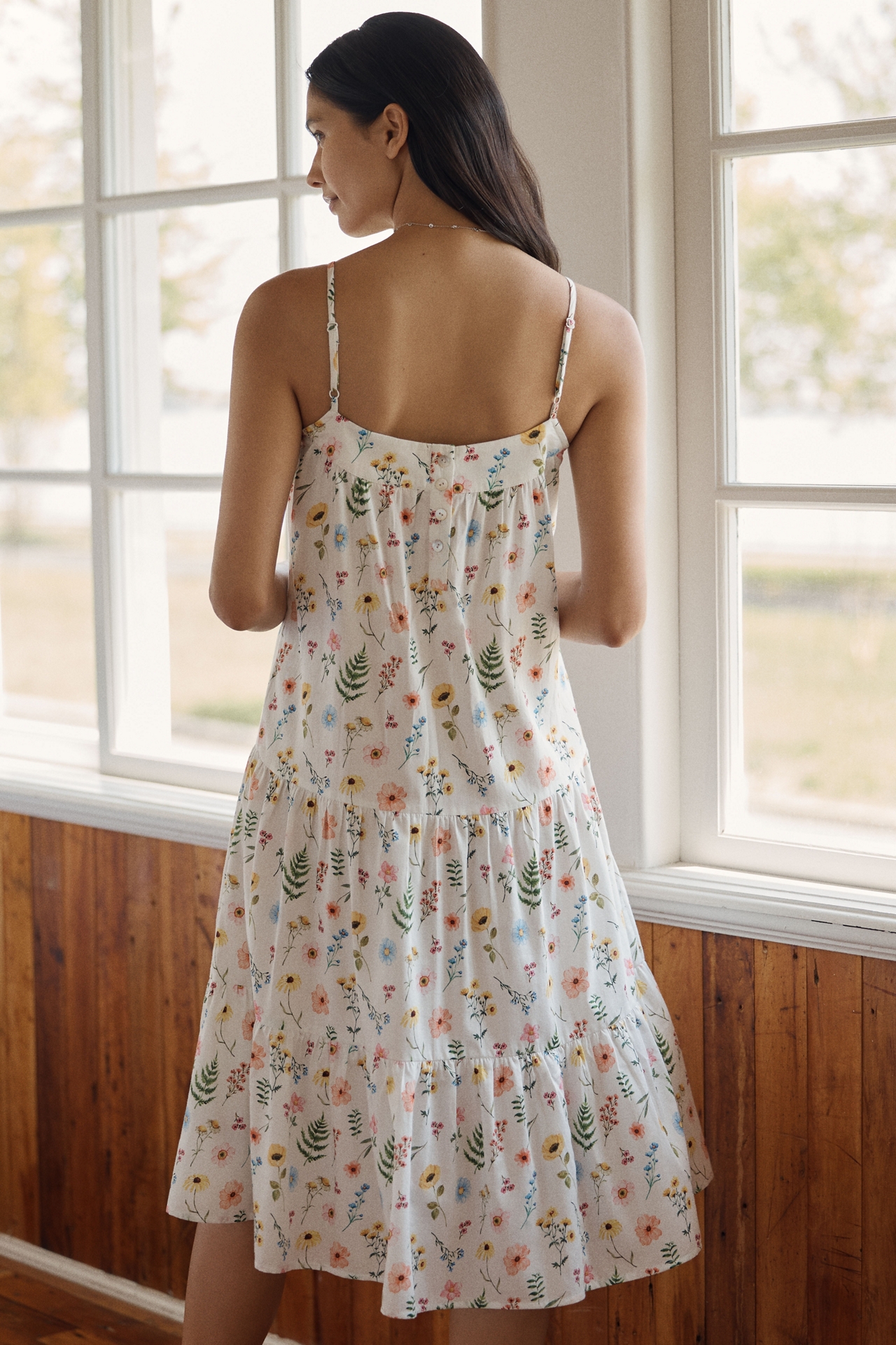 Papinelle Elodie Cotton Sateen Tiered Nightie