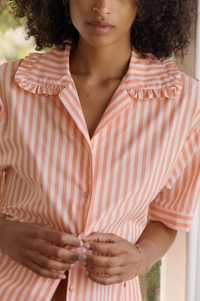 Papinelle Butterscotch Cotton Poplin Top and Shorts Pajama Set #1