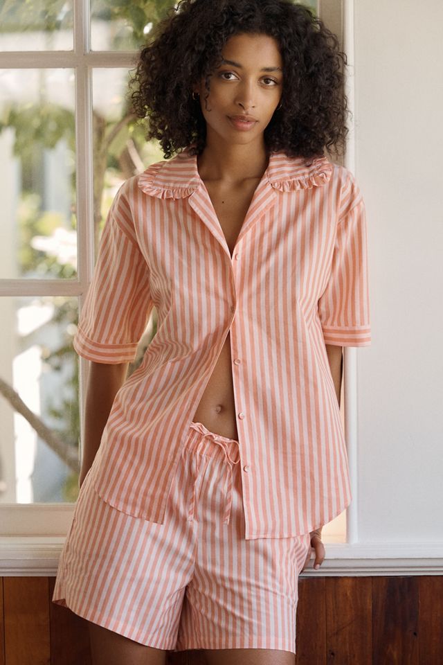 Papinelle Butterscotch Cotton Poplin Top and Shorts Pajama Set #3