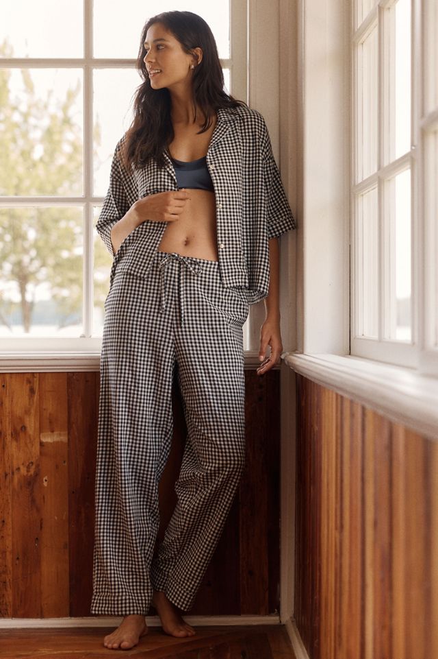 Papinelle Seersucker Gingham Pajama Set #1