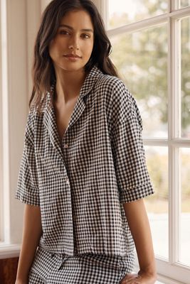 Papinelle Seersucker Gingham Pajama Set
