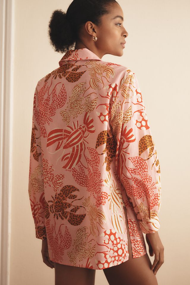 Farm Rio x Anthropologie Long-Sleeve Printed Buttondown Shirt #1