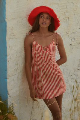 Farm Rio x Anthropologie Tie-Strap Mini Nap Dress