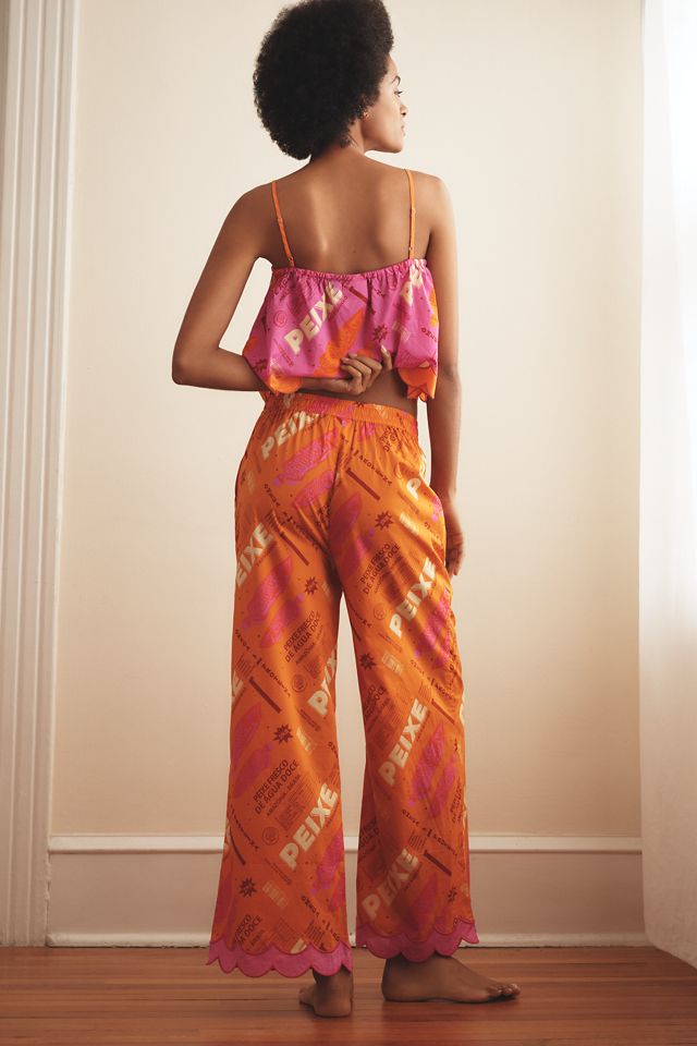 Farm Rio x Anthropologie Printed Scallop-Hem Wide-Leg Pants #2
