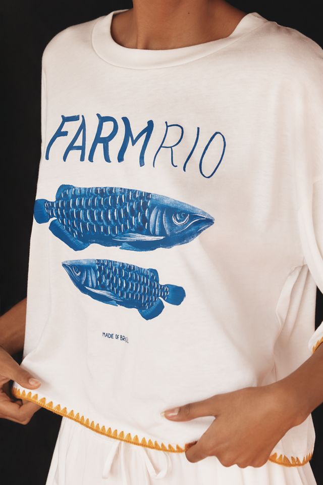 Farm Rio x Anthropologie Oversized Crop Graphic Tee #2