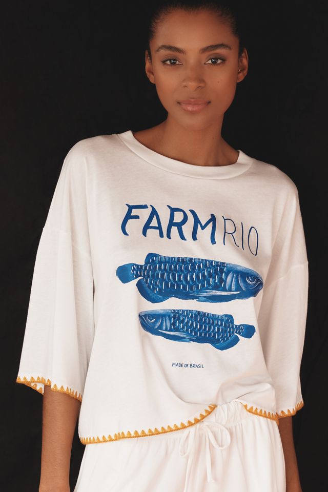 Farm Rio x Anthropologie Oversized Crop Graphic Tee #3