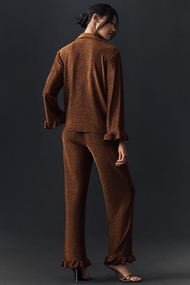 Waverles Shimmer Bow Pajama Set #1