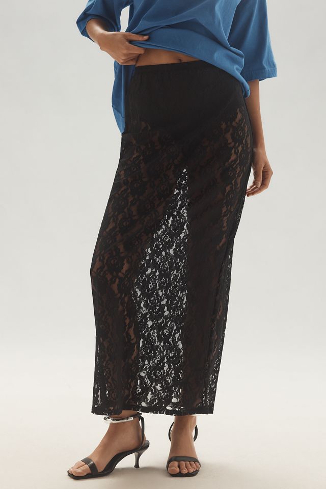Gonna Midi in Pizzo Trasparente di Anthropologie #1