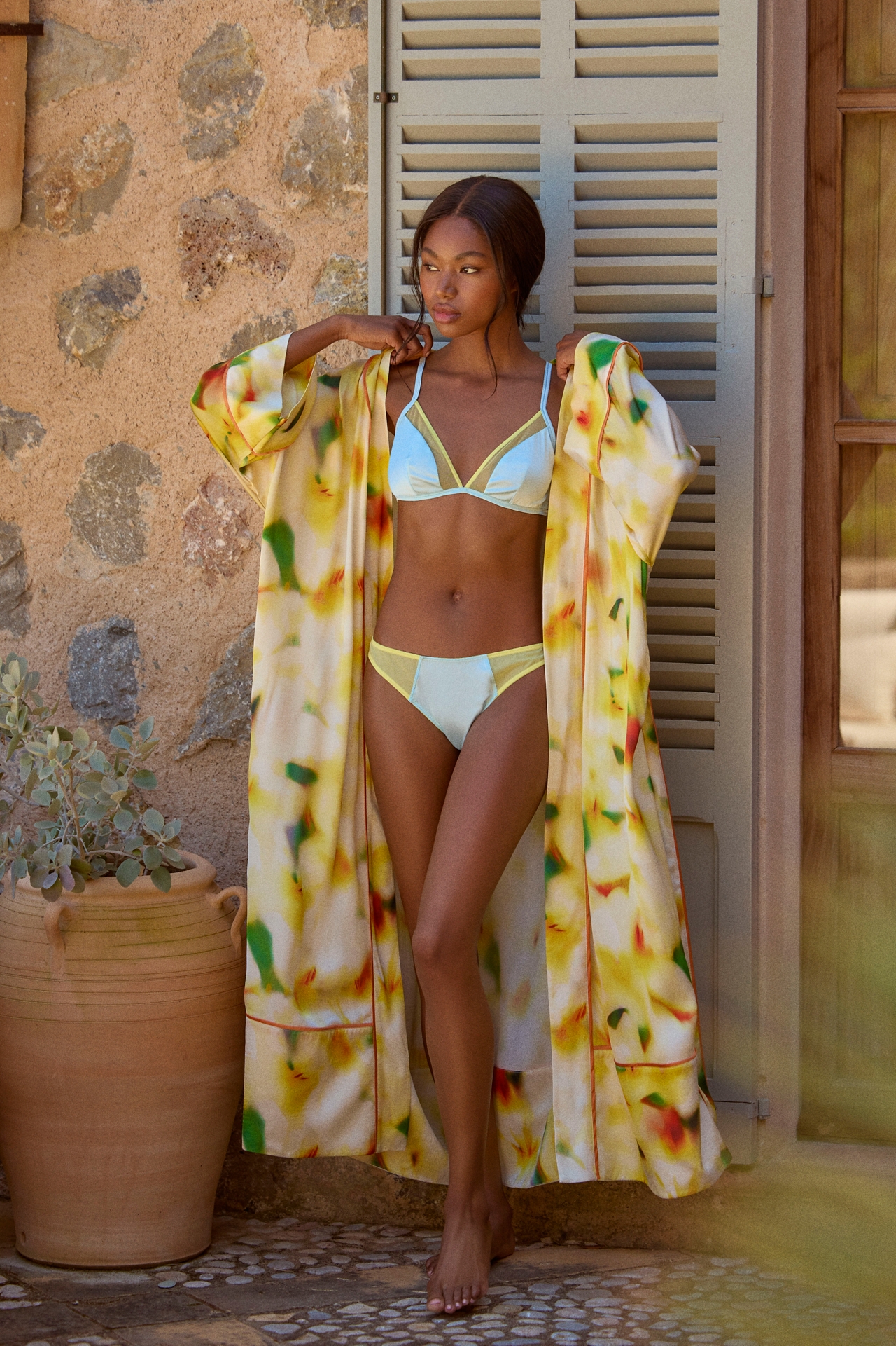 LyreBird Satin Maxi Robe