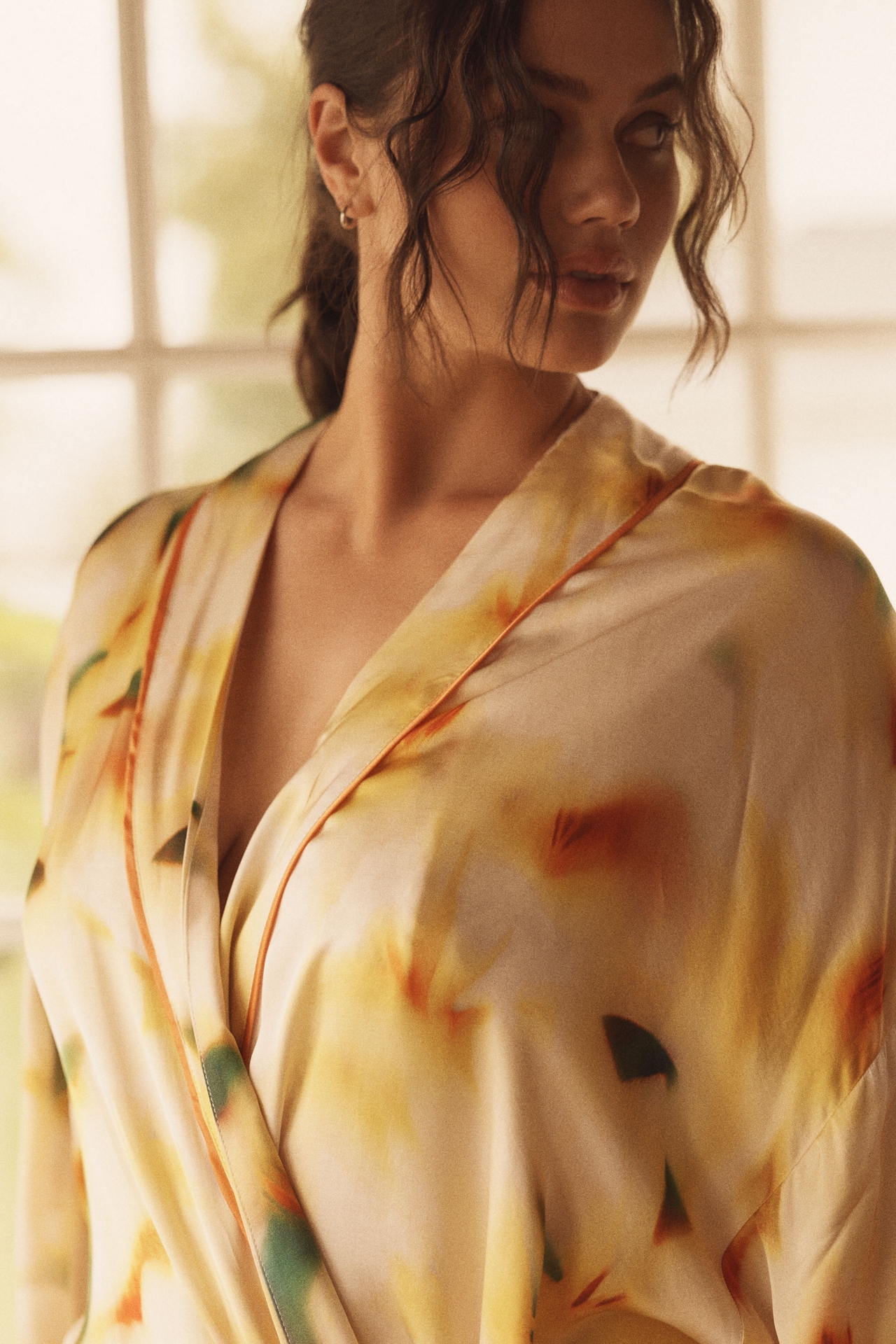 LyreBird Satin Maxi Robe
