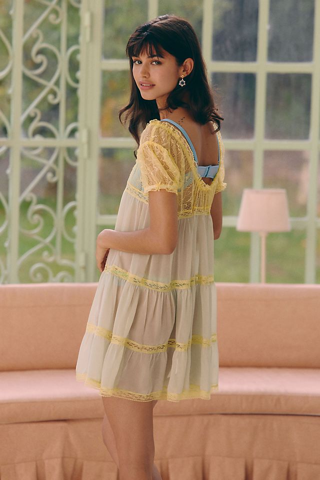 knee length dresses for ladies Summer Break Babydoll Dress In Primrose Yellow