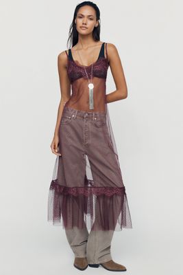 LyreBird Mesh Lace Slip Maxi Dress