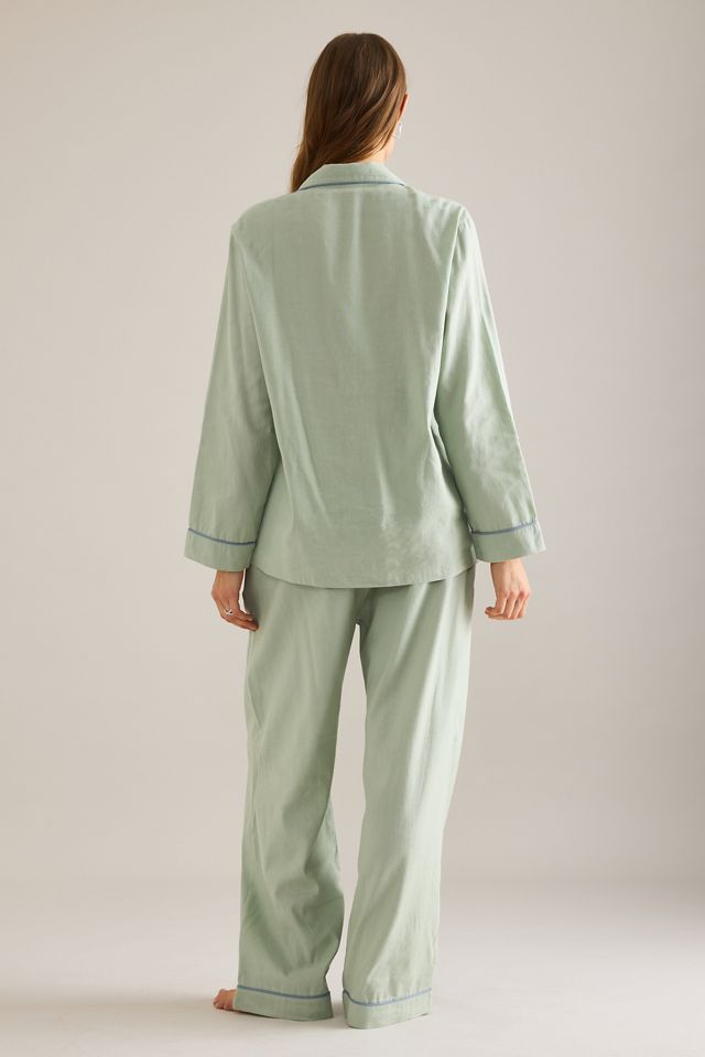 Piglet In Bed Linen-Cotton Long Pyjama Set | Anthropologie UK