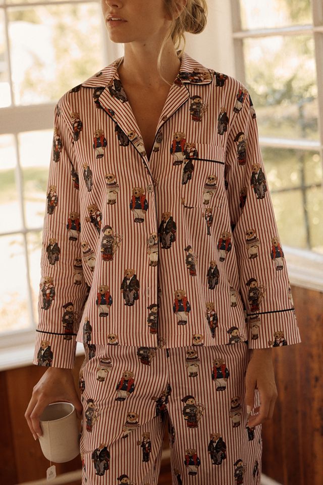 Polo Ralph Lauren 100% Cotton Bear Print Pajama Set #1