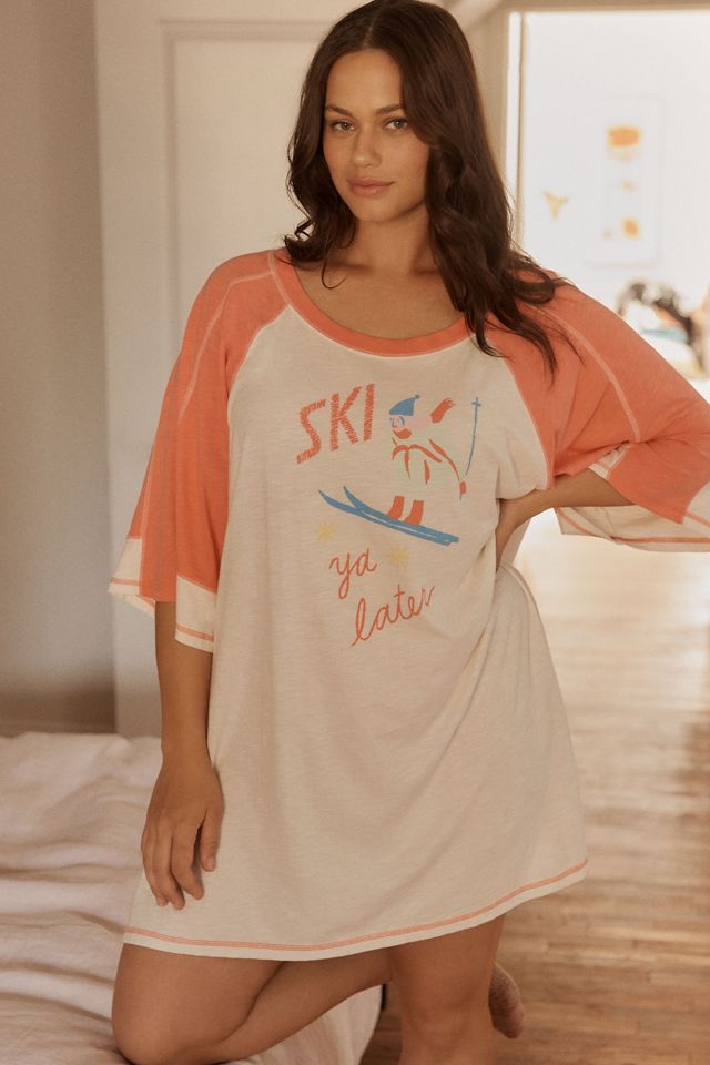 By Anthropologie Oversized Graphic Sleep T-Shirt #7