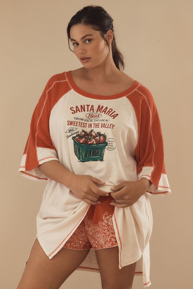By Anthropologie Oversized Graphic Sleep T-Shirt #4