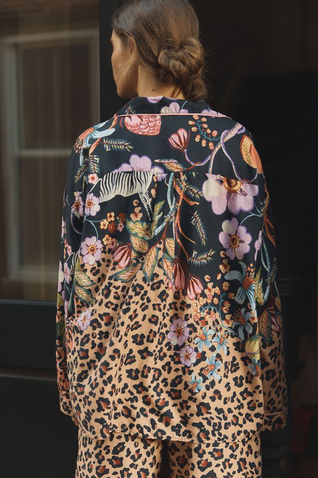 LyreBird Langarm-Flanell-Pyjama-Shirt #1
