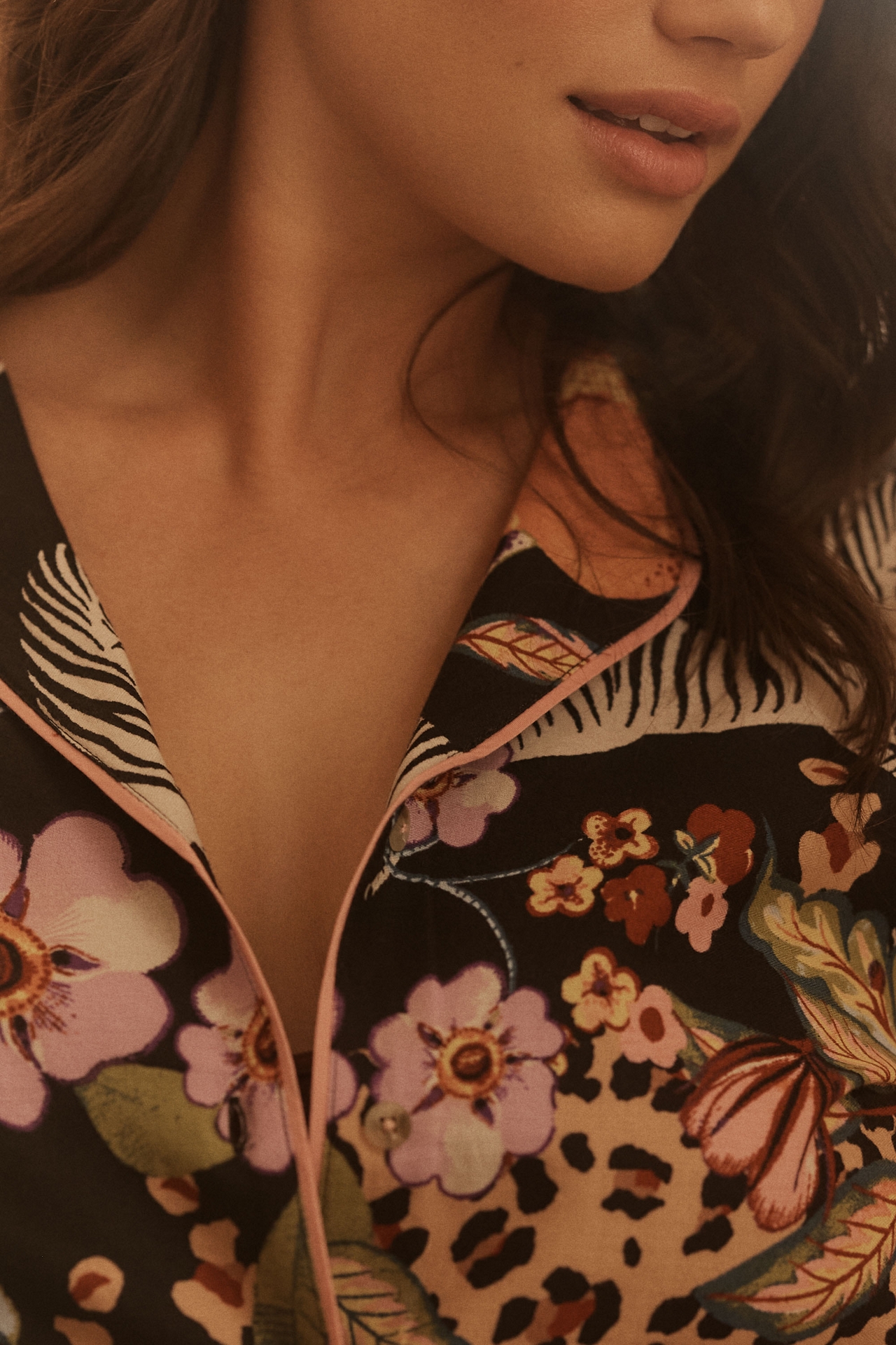 LyreBird Cloud Flannel Pajama Top