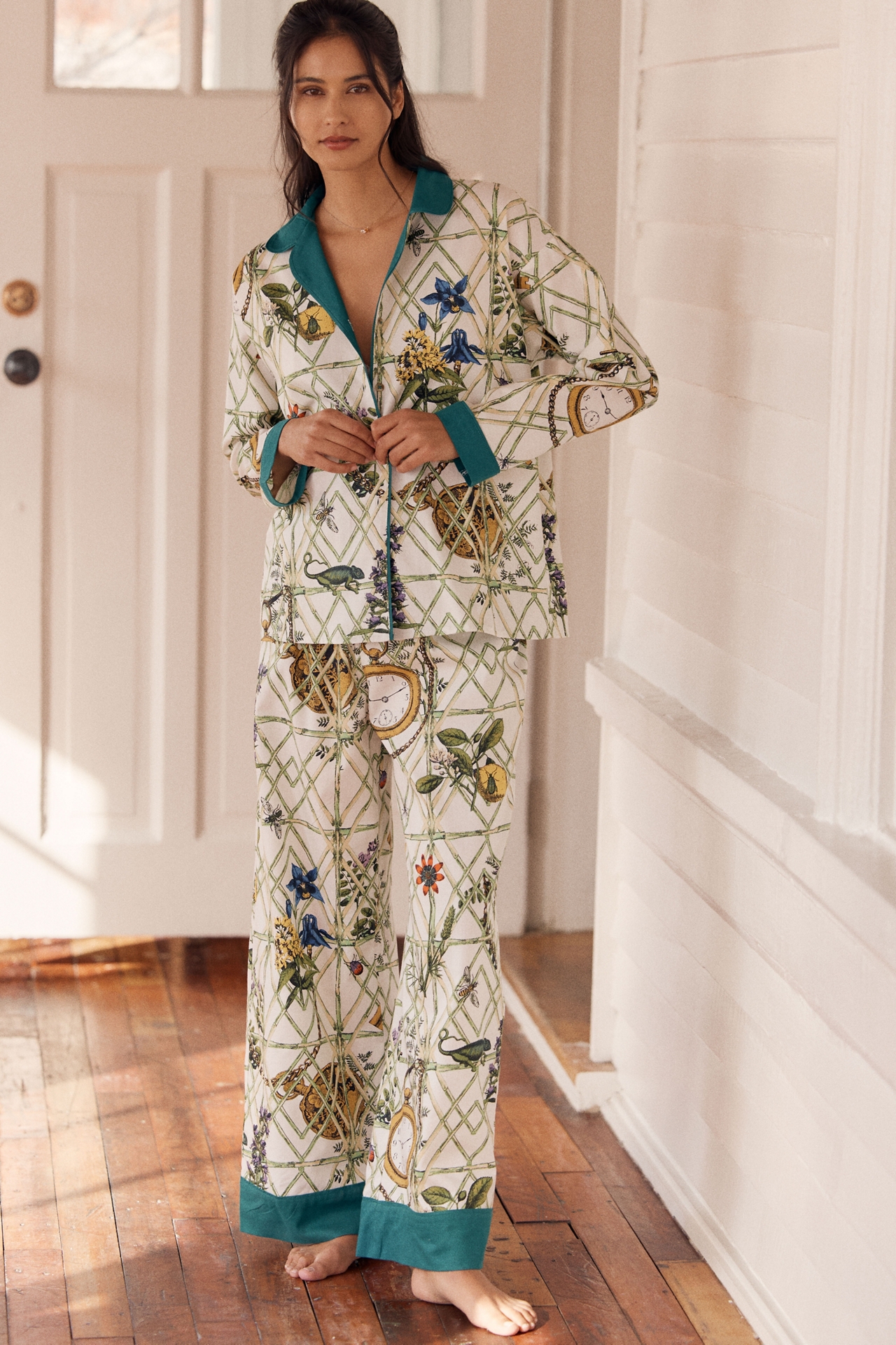 LyreBird Cloud Flannel Pajama Top