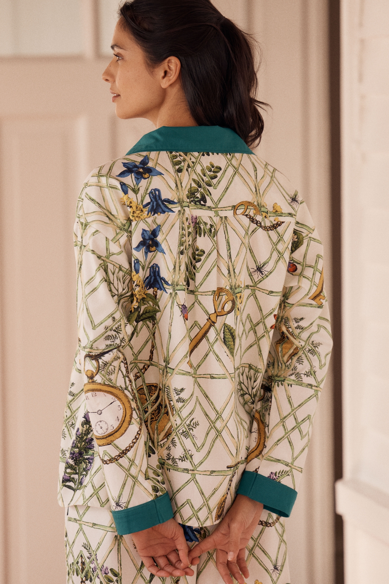 LyreBird Cloud Flannel Pajama Top