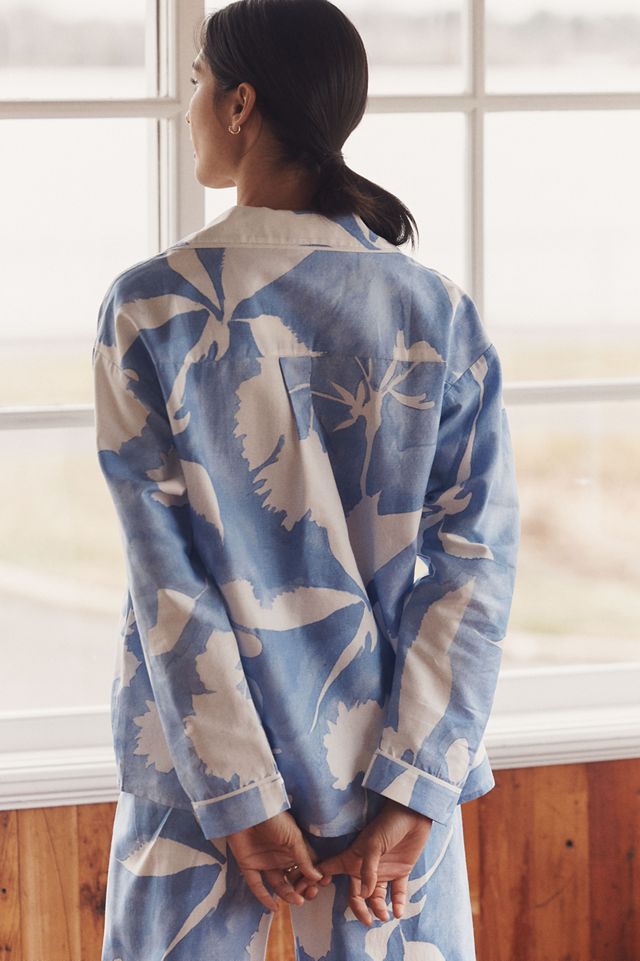LyreBird Cloud Flannel Pajama Top | Anthropologie