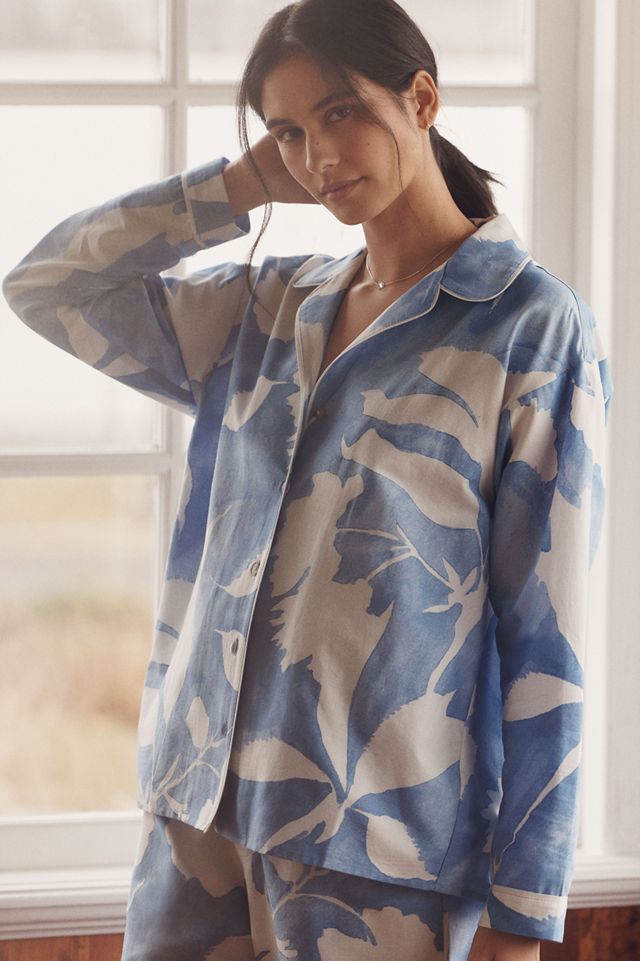 LyreBird Cloud Flannel Pajama Top | Anthropologie