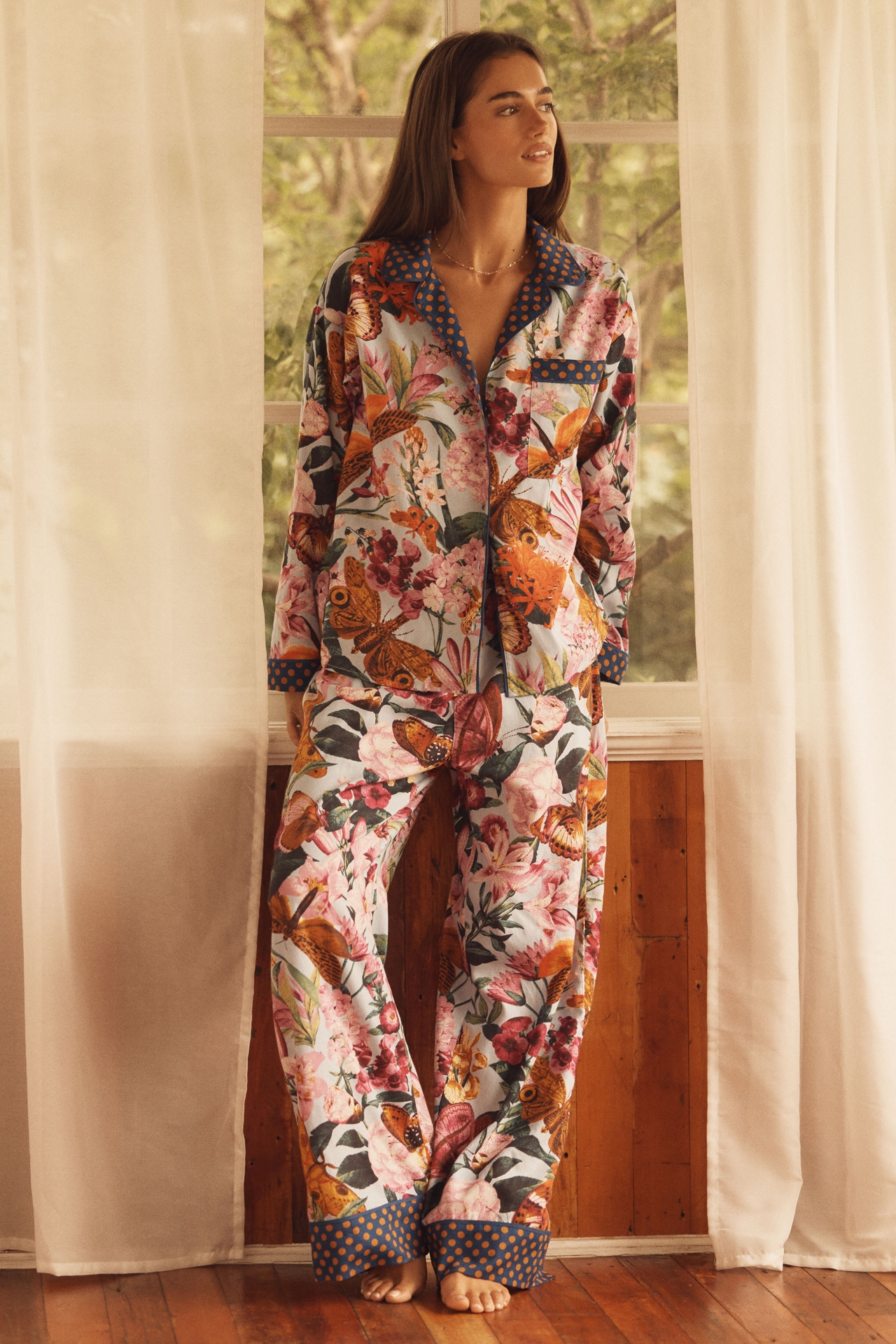 By Anthropologie Cloud Flannel Pajama Top