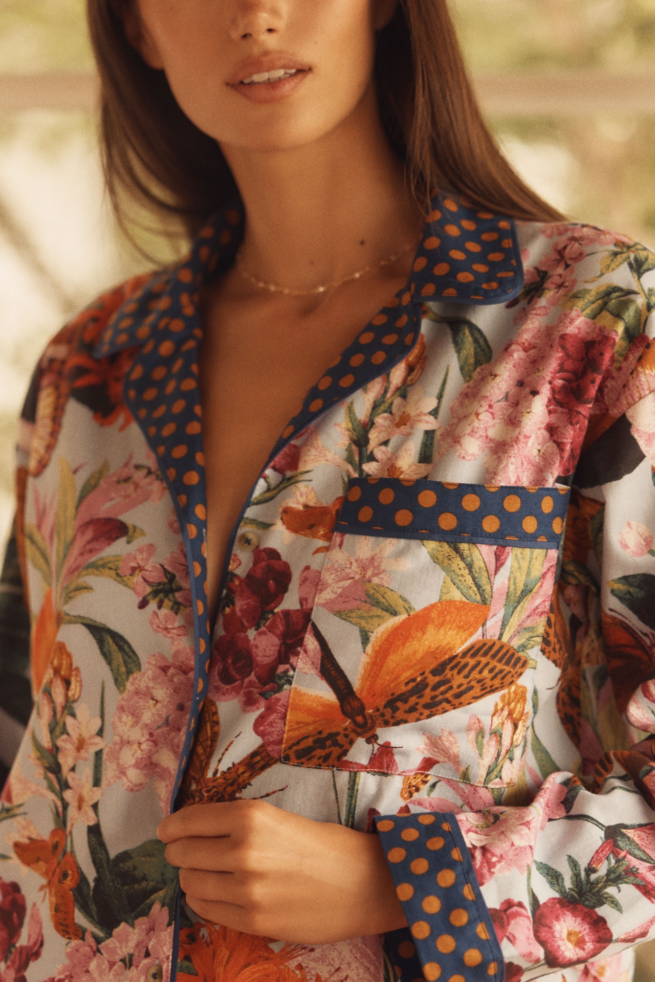 By Anthropologie Cloud Flannel Pajama Top