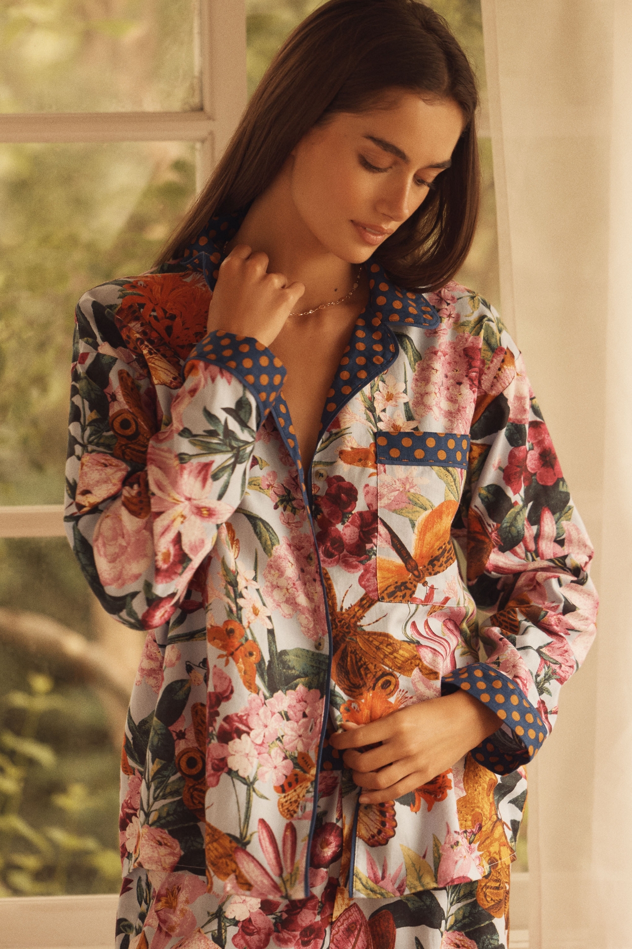 By Anthropologie Cloud Flannel Pajama Top
