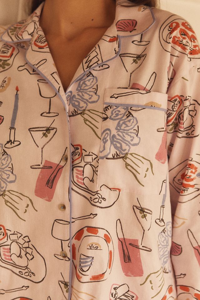 By Anthropologie Long-Sleeve Flannel Pyjama Shirt  #3