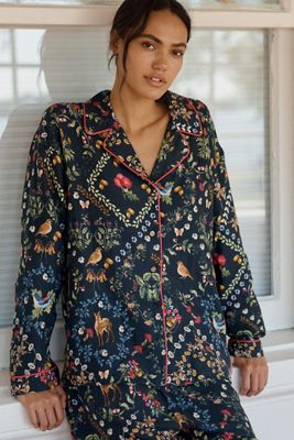 LyreBird Cloud Flannel Pajama Top