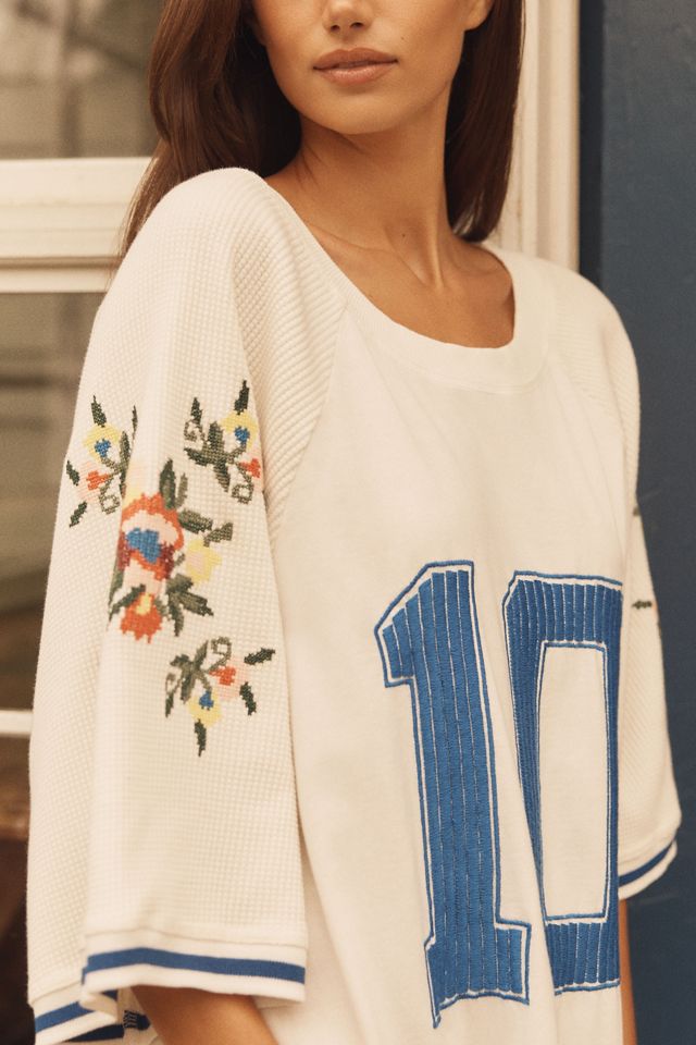 LyreBird Oversized Embroidered Sporty Tee #3