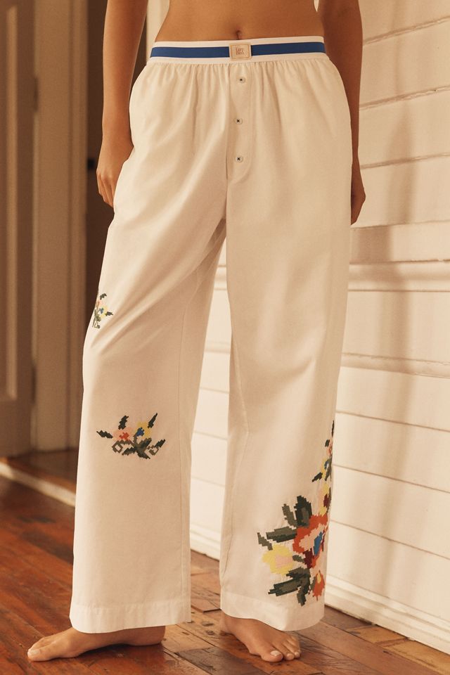 The Wren Embroidered Boxer Pants by LyreBird #1