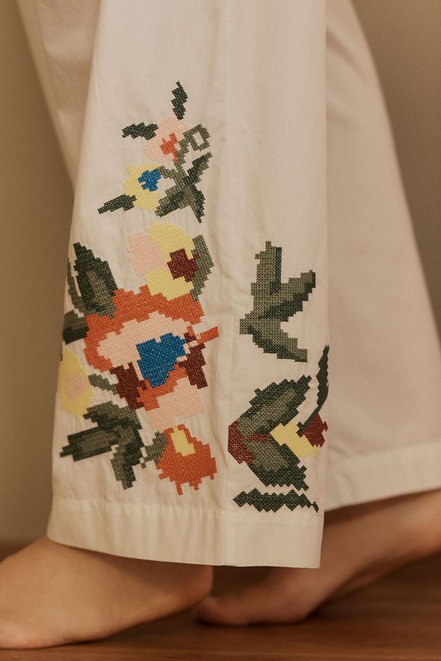 The Wren Embroidered Boxer Pants by LyreBird #7