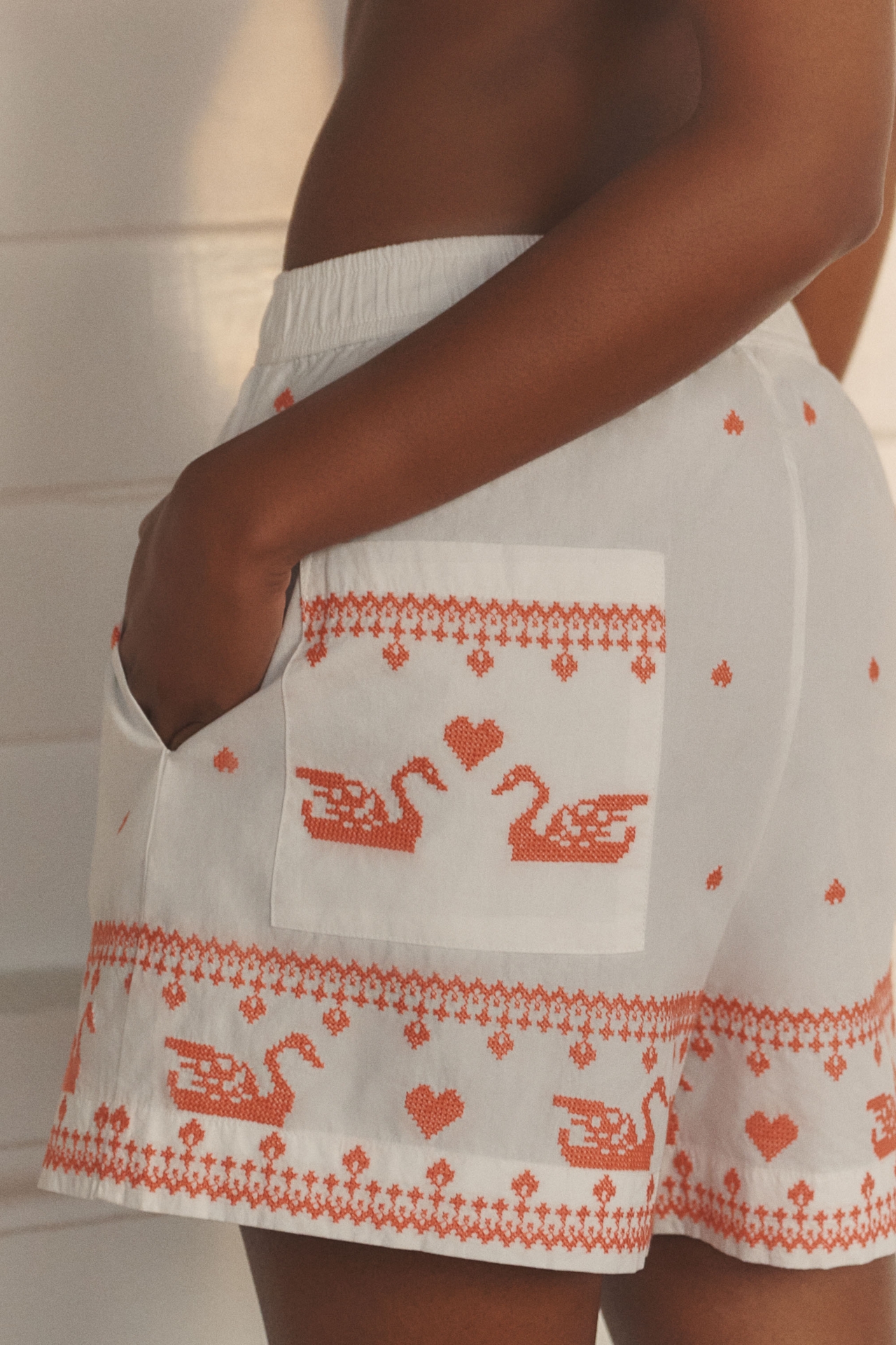 LyreBird Cross-Stitch Boxer Shorts