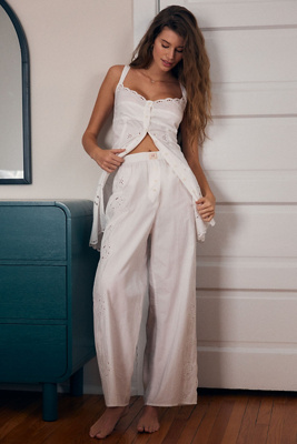 LyreBird Eyelet Embroidered Boxer Trousers