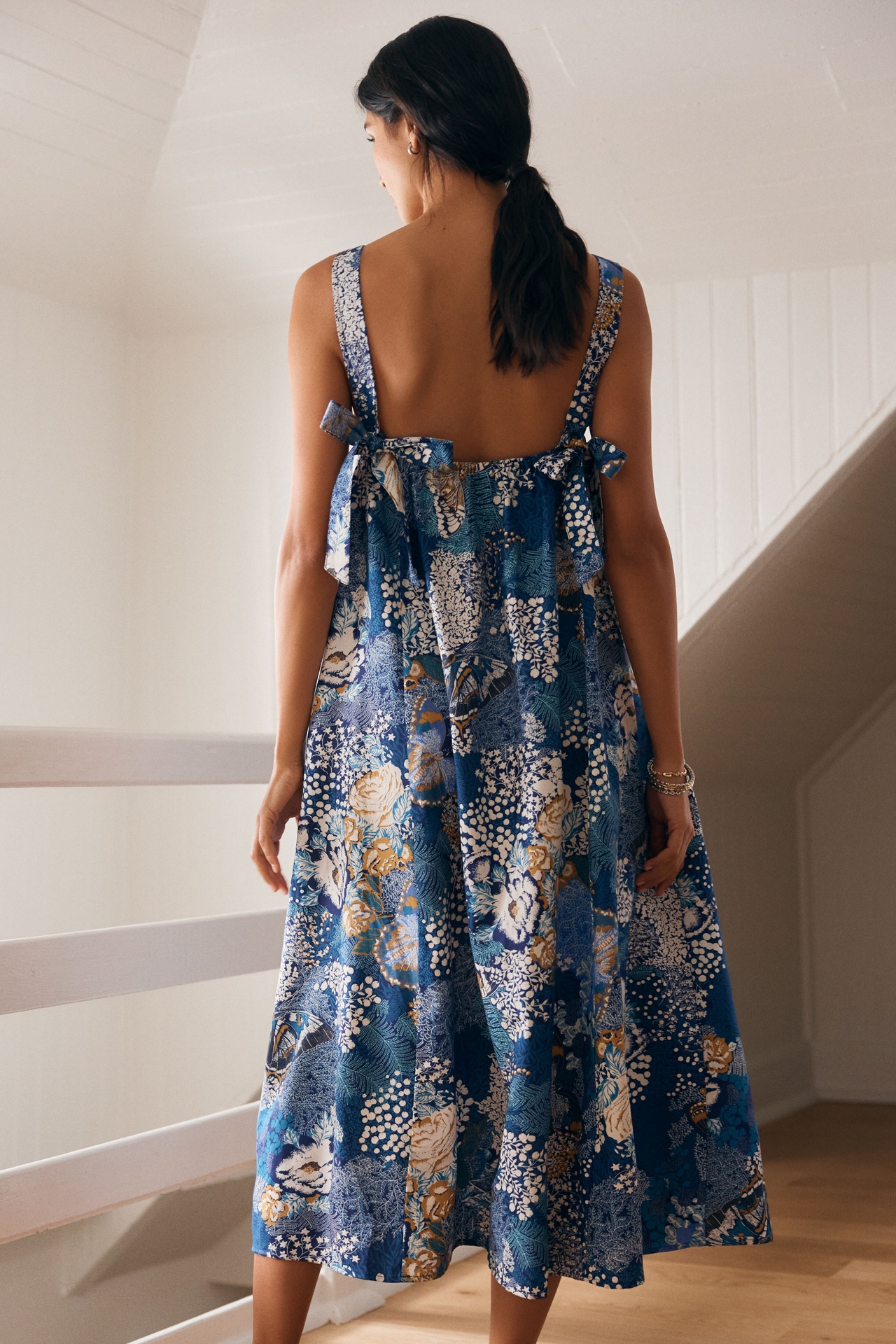 LyreBird Midi Apron Dress