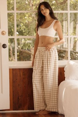 LyreBird Wide-Leg Pleated Boxer Pants