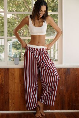 LyreBird Wide-Leg Pleated Boxer Pants