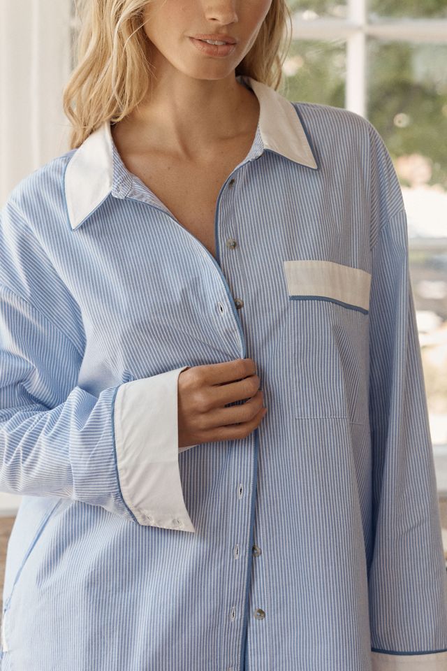 LyreBird Oversized Buttondown Pajama Shirt #1