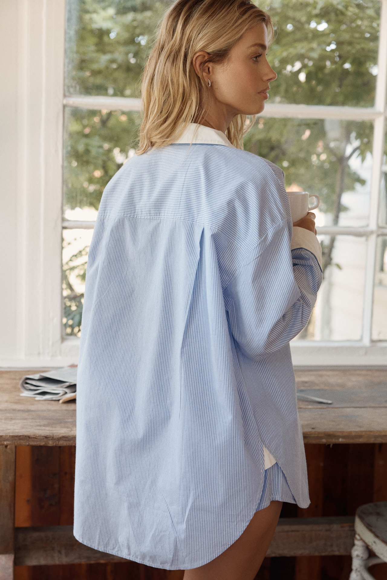 LyreBird Oversized Buttondown Pajama Shirt