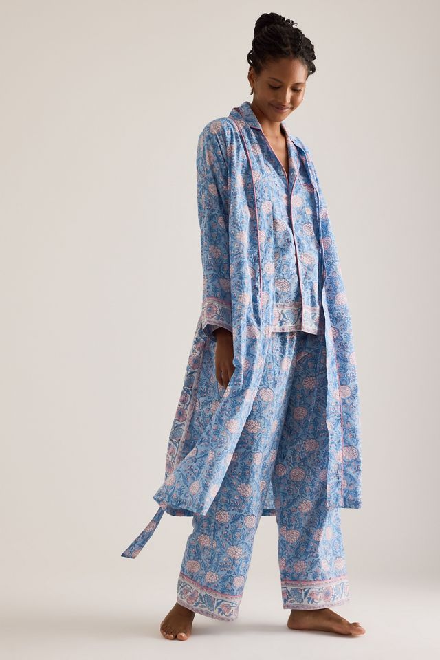 Dilli Grey Robe mit Blockdruck #2