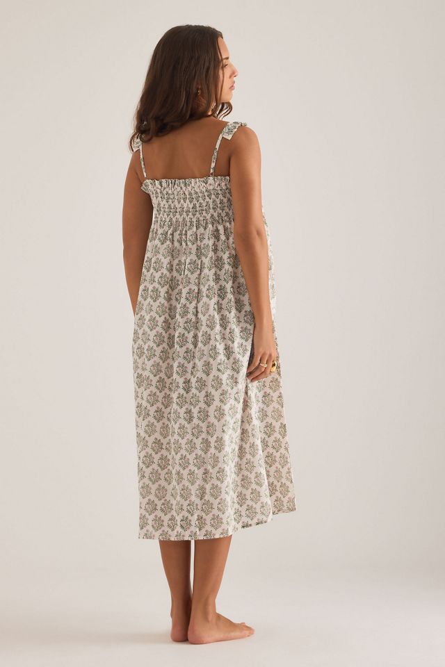Dilli Grey Chemise de nuit sans manches smockée #1