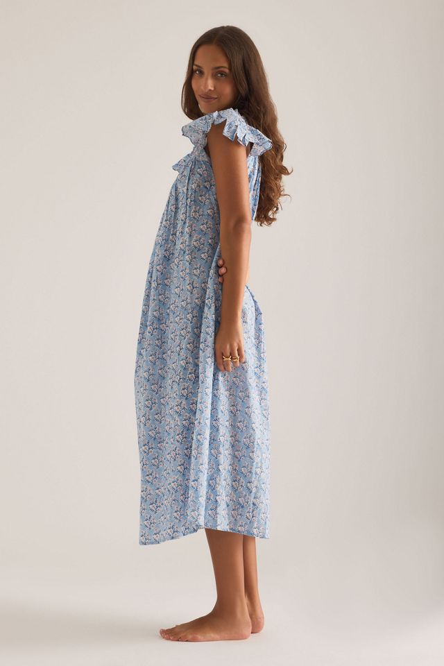 Dilli Grey Short-Sleeve Smocked Nightie  #2