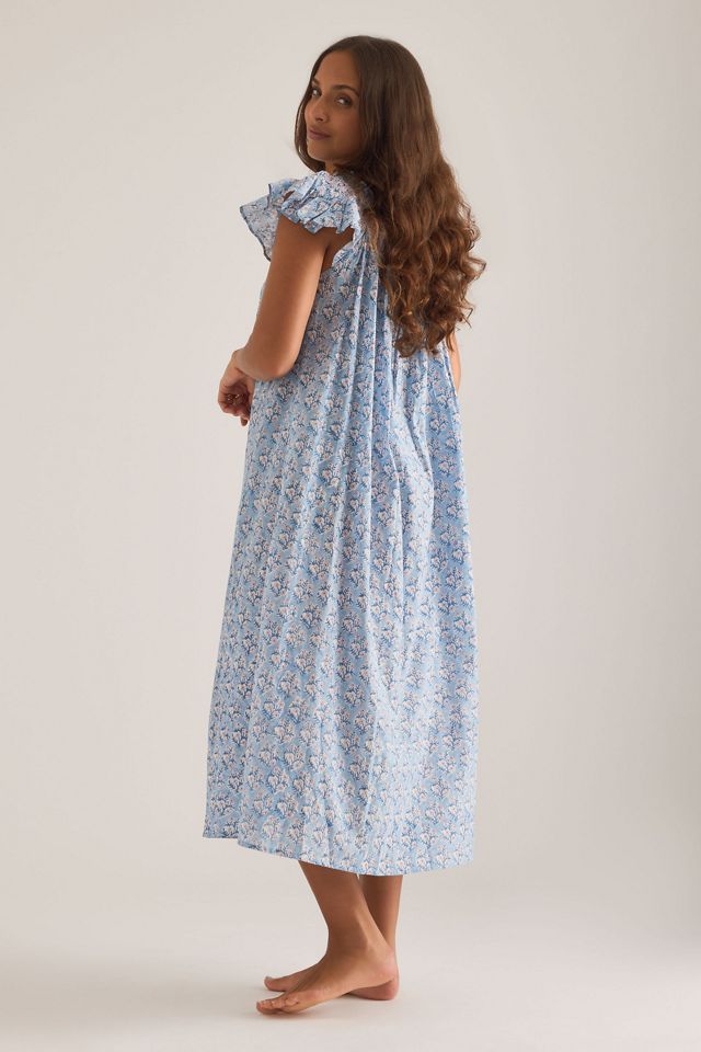 Dilli Grey Short-Sleeve Smocked Nightie  #1