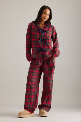 Ensemble de pyjama long à nœud tartan Chelsea Peers