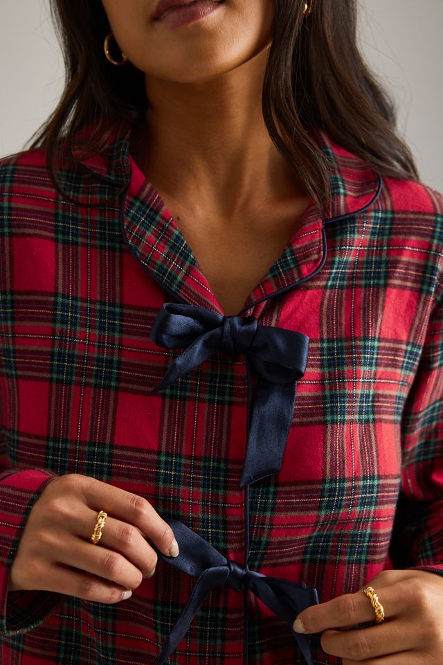 Ensemble de pyjama long à nœud tartan Chelsea Peers #4